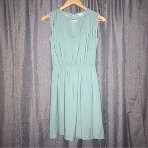 Jcrew v-neck sage green dress